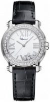 Chopard Naisten kello 278509-3009 Happy Sport Valkoinen/Nahka Ø30 mm