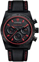 Tudor Miesten kello M42000CR-0002 Fastrider Black Shield Musta/Nahka