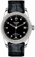 Tudor Naisten kello M55020-0053 Glamour Date Musta/Nahka Ø36 mm