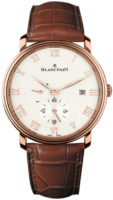 Blancpain Miesten kello 6606-3642-55A Villeret Valkoinen/Nahka Ø40 mm