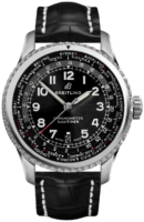 Breitling Miesten kello AB3521U41B1P1 Navitimer Gmt Musta/Nahka Ø43