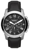 Fossil Grant Miesten kello FS4812IE Musta/Nahka Ø44 mm