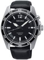 Seiko Kinetic Miesten kello SKA789P1 Musta/Nahka Ø42 mm