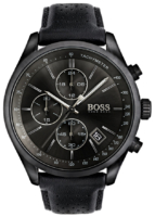 Hugo Boss Miesten kello 1513474 Chronograph Musta/Nahka Ø43 mm