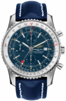 Breitling Miesten kello A24322121C1X1 Navitimer World Sininen/Nahka