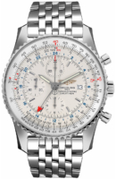 Breitling Miesten kello A24322121G1A1 Navitimer World Hopea/Teräs