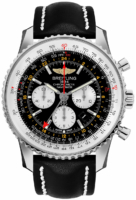 Breitling Miesten kello AB0441211B1X1 Navitimer Gmt Musta/Nahka Ø48