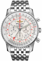 Breitling Miesten kello AB0441211G1A1 Navitimer Gmt Hopea/Teräs Ø48