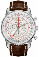 Breitling Miesten kello AB0441211G1P1 Navitimer Gmt Hopea/Nahka Ø48