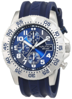 Nautica Miesten kello NAI16512G Chronograph Sininen/Kumi Ø46 mm