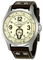 Hamilton Miesten kello H76515523 Khaki Beige/Nahka Ø44 mm