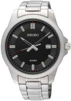 Seiko Dress Miesten kello SUR245P1 Musta/Teräs Ø42 mm