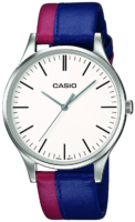 Casio Miesten kello MTP-E133L-2EEF Collection Valkoinen/Nahka Ø46 mm