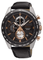 Seiko Chronograph Miesten kello SSB265P1 Musta/Nahka Ø44 mm