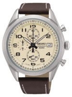 Seiko Chronograph Miesten kello SSB273P1 Beige/Nahka Ø45 mm