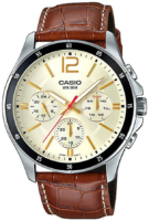 Casio 99999 Miesten kello MTP-1374L-9A2 Samppanja/Nahka Ø43.5 mm