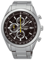 Seiko Chronograph Miesten kello SSB175P1 Musta/Teräs Ø45 mm