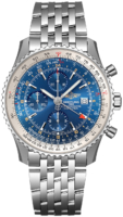 Breitling Miesten kello A24322121C1A1 Navitimer Gmt Sininen/Teräs