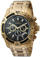 Invicta Miesten kello 24855 Pro Diver Musta/Kullansävytetty teräs