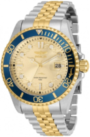 Invicta Miesten kello 30617 Kullattu/Kullansävytetty teräs Ø43 mm