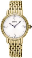 Seiko Dress Ladies Naisten kello SFQ804P1 Valkoinen/Kullansävytetty