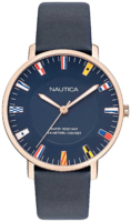 Nautica Miesten kello NAPCRF907 Sininen/Nahka Ø43 mm