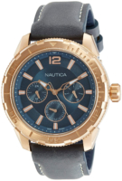 Nautica Miesten kello NAPSTL003 Harmaa/Nahka Ø48 mm