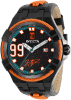 Invicta Miesten kello 28523 Jason Taylor Musta/Nahka Ø48 mm