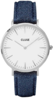 Cluse Naisten kello CL18229 La Boheme Valkoinen/Nahka Ø38 mm