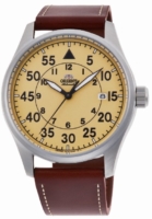 Orient Miesten kello RA-AC0H04Y10B Pilot Beige/Nahka Ø42.4 mm