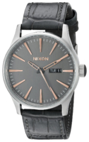 Nixon The Sentry Miesten kello A1052145-00 Harmaa/Nahka Ø42 mm