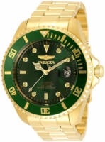 Invicta Miesten kello 35724 Pro Diver Vihreä/Kullansävytetty teräs