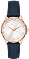 Armani Exchange Naisten kello AX5260 Lady Hampton Valkoinen/Nahka