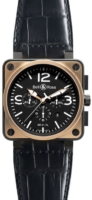 Bell & Ross Miesten kello BR0194-BICOLOR BR 01-94 Musta/Nahka