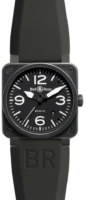 Bell & Ross Miesten kello BR0392-BL-CA BR 03-92 Musta/Kumi Ø42 mm