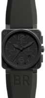 Bell & Ross Miesten kello BR0394-PHANTOM BR 03-94 Musta/Kumi Ø42