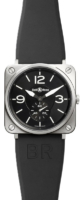 Bell & Ross Miesten kello BRS-BL-ST-SRB BR S Quartz Musta/Kumi