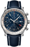 Breitling Miesten kello A24322121C2X2 Navitimer Gmt Sininen/Nahka