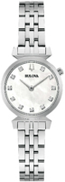 Bulova Naisten kello 96P224 Valkoinen/Teräs Ø24 mm