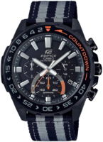 Casio Edifice Miesten kello EFS-S550BL-1AVUEF Musta/Tekstiili Ø47 mm