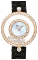 Chopard Naisten kello 203957-5208 Happy Diamonds Valkoinen/Nahka Ø26