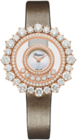 Chopard Naisten kello 209436-5001 Happy Diamonds Hopea/Satiini Ø36.3