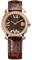 Chopard Naisten kello 274189-5006 Happy Sport Ruskea/Nahka Ø30 mm