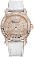 Chopard Naisten kello 274891-5005 Happy Sport Kulta/Nahka Ø36 mm