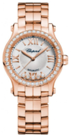 Chopard Naisten kello 274893-5004 Happy Sport Hopea/18K punakultaa