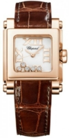 Chopard Naisten kello 275349-5001 Happy Sport Valkoinen/Nahka 31x24 mm