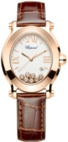 Chopard Naisten kello 275350-5001 Happy Sport Valkoinen/Nahka Ø33.5