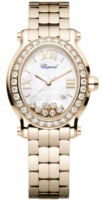 Chopard Naisten kello 275350-5004 Happy Sport Valkoinen/18K