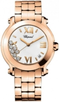 Chopard Naisten kello 277472-5001 Happy Sport Valkoinen/18K