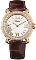 Chopard Naisten kello 277473-5001 Happy Sport Valkoinen/Nahka Ø36 mm